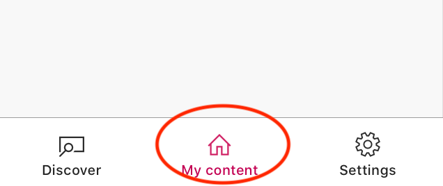 movile app - my content